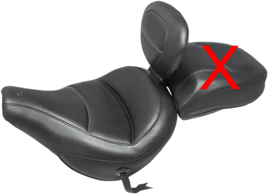 Mustang Max Profile Solo Seat & Backrest fits 2018-2024 Harley Softail FLDE FLHC