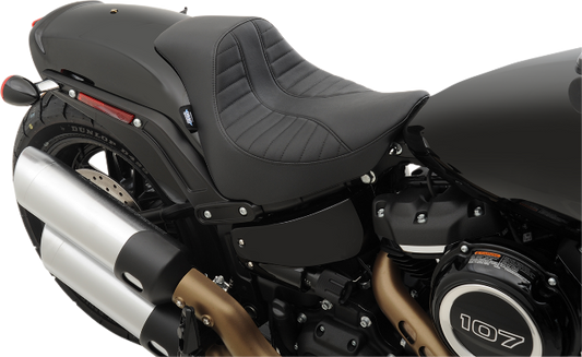 Drag Specialties Black Textile EZ Mount Solo Seat fits 2018-2022 Harley FXFB
