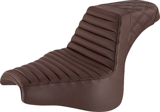 Saddlemen Dark Brown Step-Up Gel Seat for 2018-2023 Harley Fat Bob FXFB FXFBS
