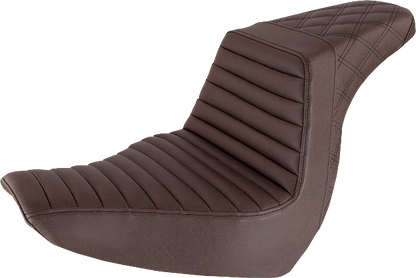 Saddlemen Brown Step-Up Gel Seat for 2018-26 Harley Softail Low Rider FXLR FLSB