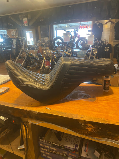 Le Pera Tailwhip Chestnut Diamond Up Front Seat for 2018-26 Harley Softail FXLR