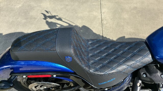 Saddlemen SDC Pro Series Blue Lattice Gel Seat for 2018-2026 Harley Softail FXBB