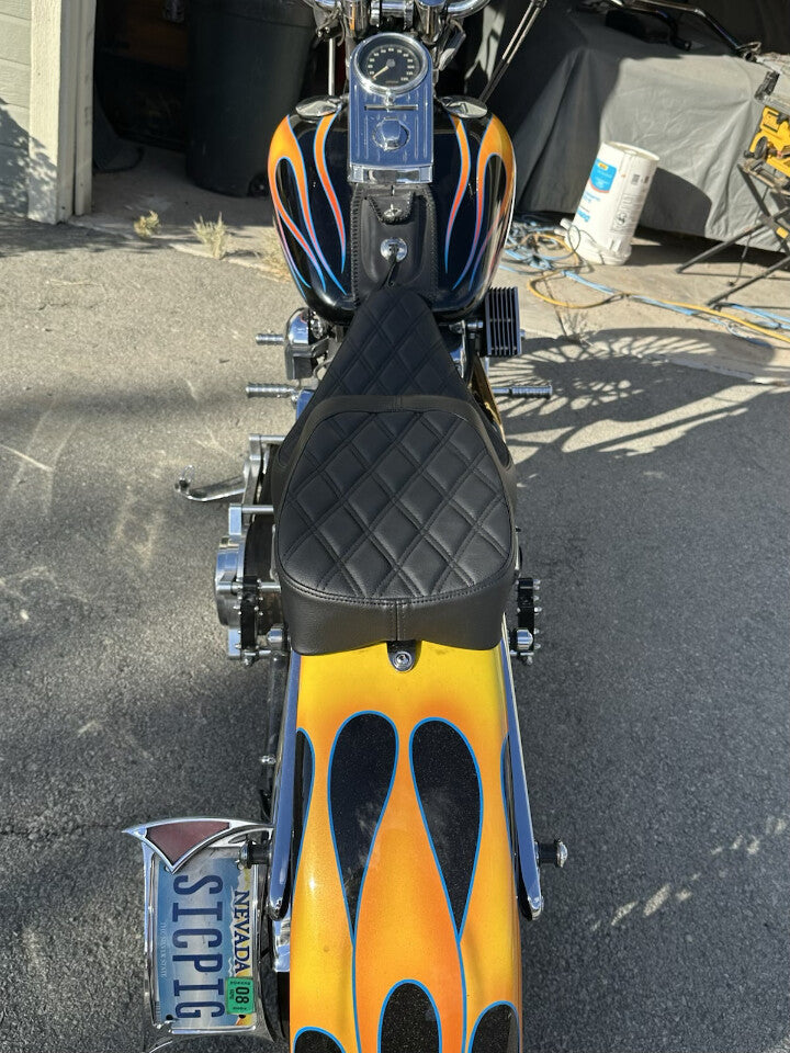 Drag Specialties Predator Diamond Seat for 2000-2017 Harley Softail FLST FXST