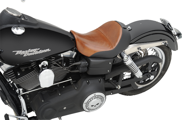 Saddlemen Renegade Lariat Brown Leather Solo Seat 2006-2017 Harley Dyna FXD