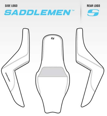 Saddlemen Black Red Lattice Gel Step Up Seat 2006-2017 Harley Dyna Switchback