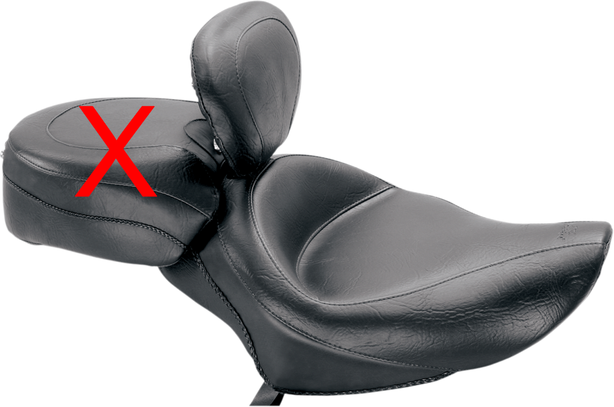 Mustang Wide Solo Seat & Backrest for 2004-2022 Harley Sportster w/ 3.3 Tank