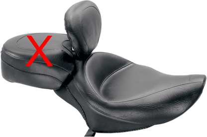 Mustang Wide Solo Seat & Backrest for 2004-2022 Harley Sportster w/ 3.3 Tank