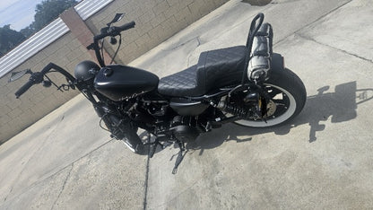Saddlemen Black Step-Up Lattice Stitch Seat fits 2004-2022 Harley Sportster XL