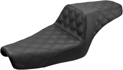 Saddlemen Black Step-Up Lattice Stitch Seat fits 2004-2022 Harley Sportster XL