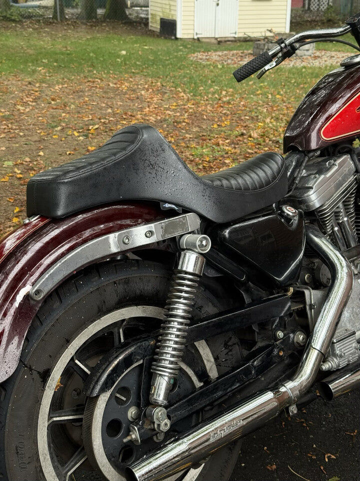 Drag Specialties Black Predator Classic Stitch Seat 1982-2003 Harley Sportster