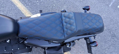 Saddlemen Step Up Blue Lattice Gel Seat fits 2004-2022 Harley Sportster 3.3Gal