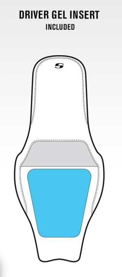 Saddlemen Step Up Blue Lattice Gel Seat fits 2004-2022 Harley Sportster 3.3Gal