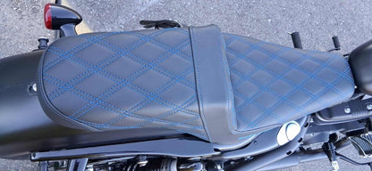Saddlemen Step Up Blue Lattice Gel Seat fits 2004-2022 Harley Sportster 3.3Gal