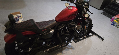 Saddlemen Step Up Red Lattice Gel Seat fits 2004-2022 Harley Sportster 3.3Gal