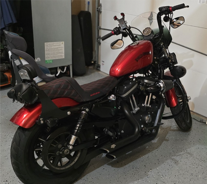 Saddlemen Step Up Red Lattice Gel Seat fits 2004-2022 Harley Sportster 3.3Gal