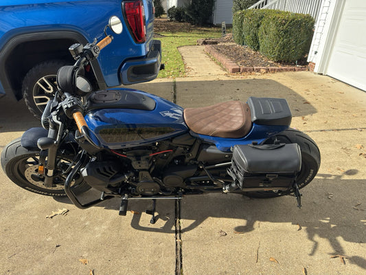 Saddlemen Brown Lattice Stitch Solo Seat for 2021-2025 Harley Sportster RH1250S