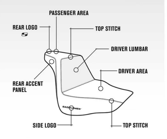Saddlemen Brown Step-Up Gel Seat fits 1982-00 Harley Low Rider FXR FXRS FXRC