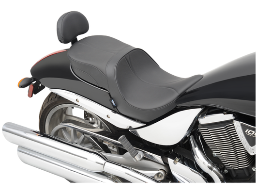 Drag Specialties Low Profile Seat w/ Passenger Backrest 2006-2017 Victory Hammer