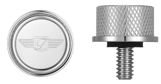 Figurati Designs Logo Seat Bolt Knob 1/4"-20 for 1965-2022 Harley Davidson