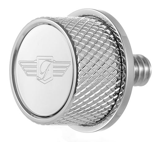 Figurati Designs Logo Seat Bolt Knob 1/4"-20 for 1965-2022 Harley Davidson