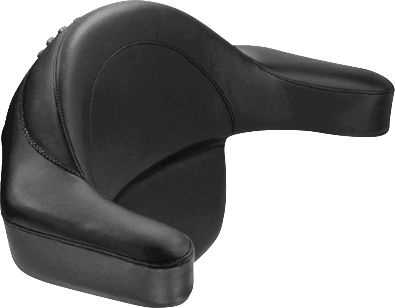 Mustang King Tour Pak Backrest Black Smooth Pad for 1980-2013 Harley Touring