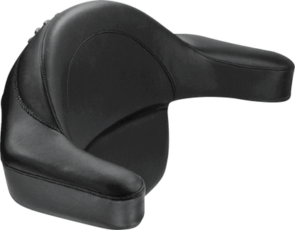 Mustang King Tour Pak Backrest Black Smooth Pad for 1980-2013 Harley Touring