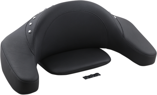 Mustang King Tour Pak Backrest Black Studded Pad for 1980-2013 Harley Touring