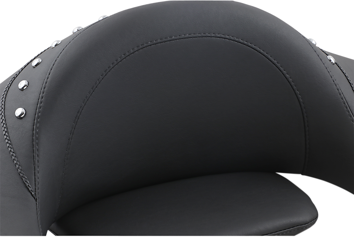 Mustang King Tour Pak Backrest Black Studded Pad for 1980-2013 Harley Touring