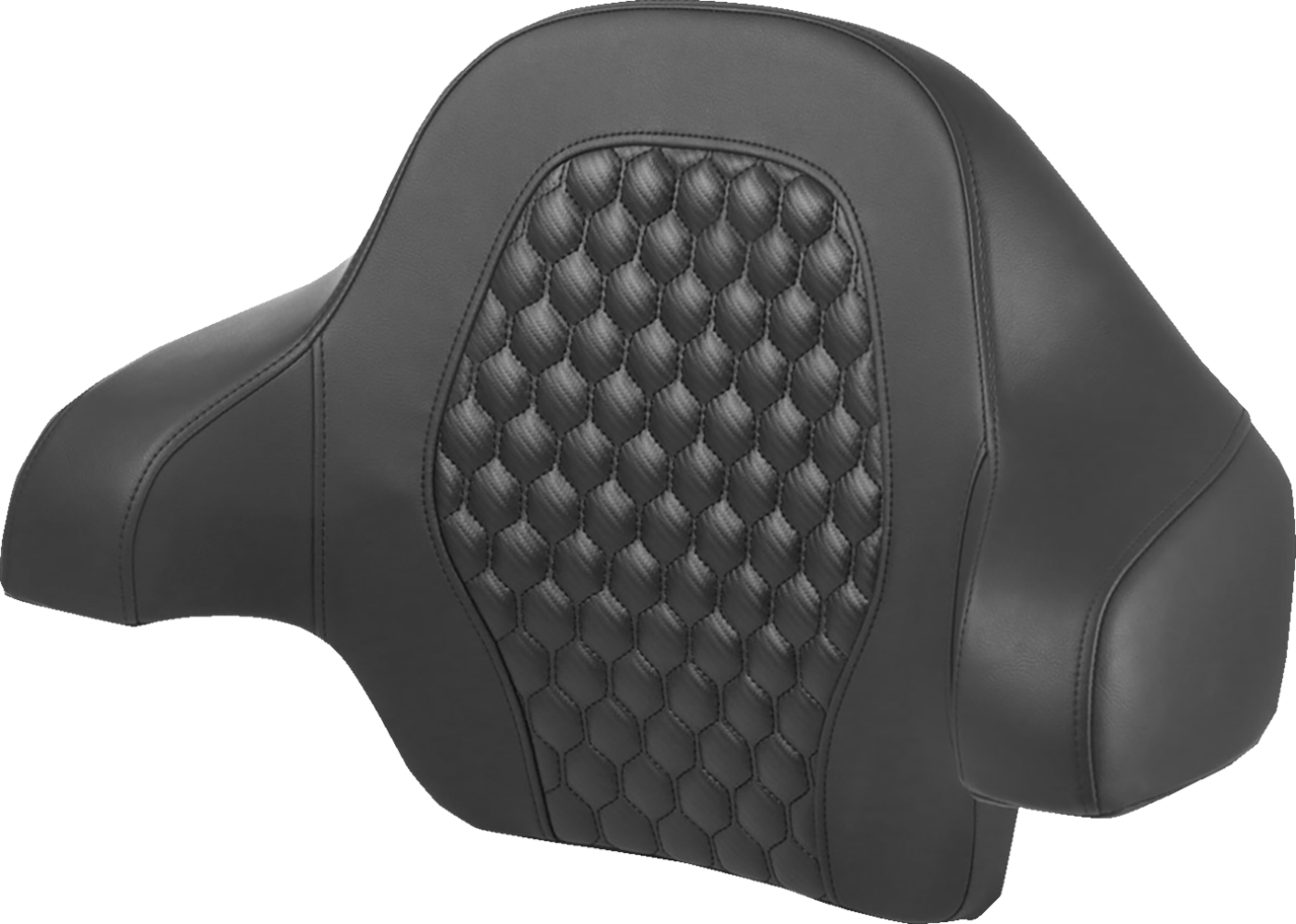 Saddlemen Tour Pak Black Honeycomb Stitch Backrest Pad for 14-24 Harley Touring