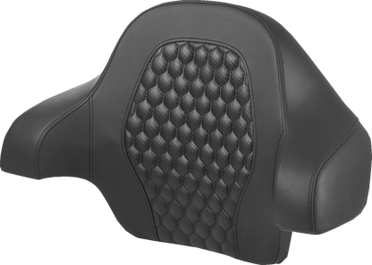 Saddlemen Tour Pak Black Honeycomb Stitch Backrest Pad for 14-24 Harley Touring