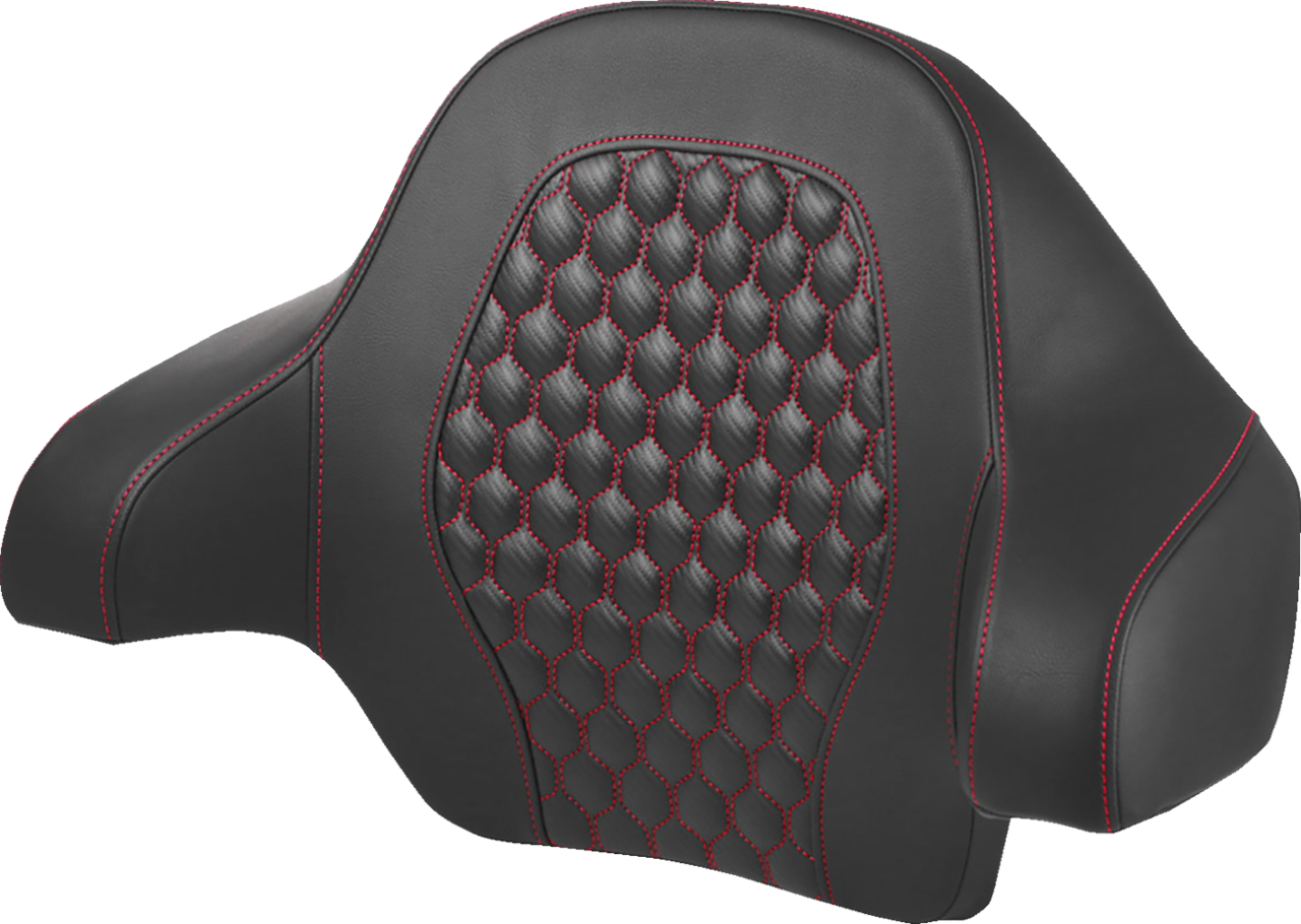 Saddlemen King Tour Pak Red Honeycomb Backrest Pad for 2014-2024 Harley Touring