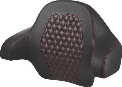 Saddlemen King Tour Pak Red Honeycomb Backrest Pad for 2014-2024 Harley Touring