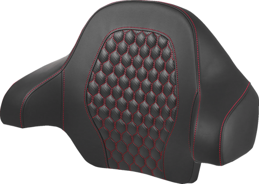 Saddlemen King Tour Pak Red Honeycomb Backrest Pad for 2014-2024 Harley Touring