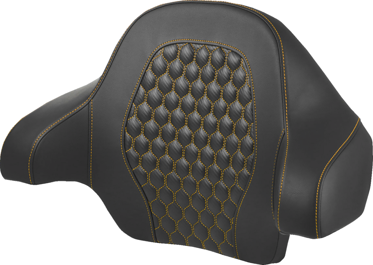 Saddlemen King Tour Pak Gold Honeycomb Backrest Pad for 2014-2024 Harley Touring