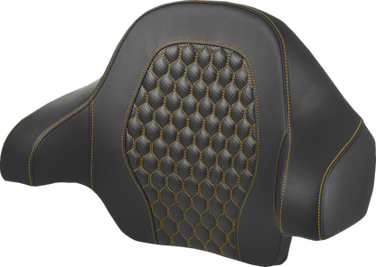 Saddlemen King Tour Pak Gold Honeycomb Backrest Pad for 2014-2024 Harley Touring