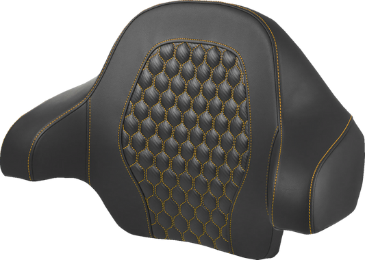 Saddlemen King Tour Pak Gold Honeycomb Backrest Pad for 2014-2024 Harley Touring