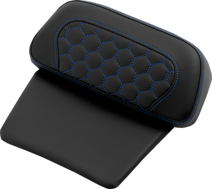 Saddlemen Chopped Tour Pak Blue Honeycomb Backrest Pad for 14-24 Harley Touring