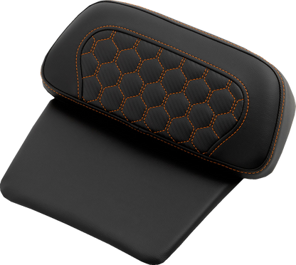 Saddlemen Chopped Tour Pak Orange Honeycomb Backrest for 2014-24 Harley Touring