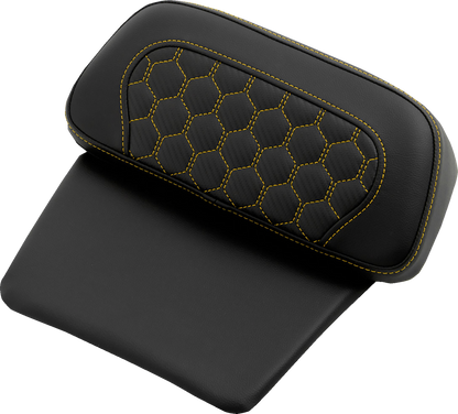Saddlemen Chopped Tour Pak Gold Honeycomb Backrest Pad for 14-24 Harley Touring