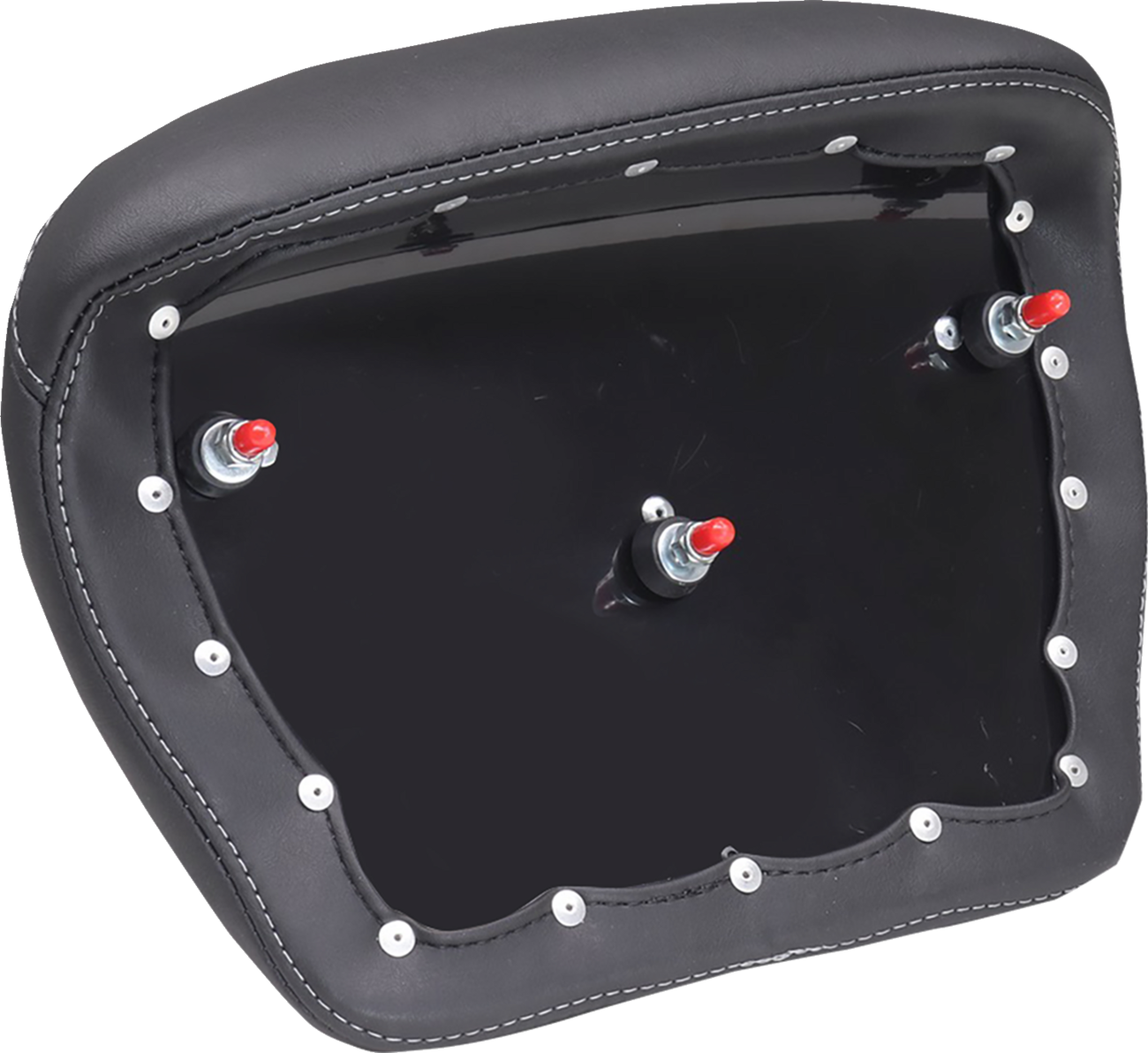 Mustang Chopped Tour Pak Backrest Carbon Gunmetal Pad for 2024-25 Harley Touring