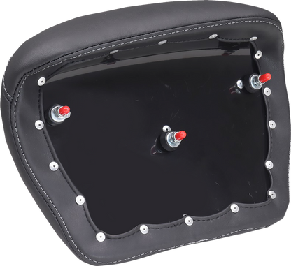 Mustang Chopped Tour Pak Backrest Carbon Gunmetal Pad for 2024-25 Harley Touring