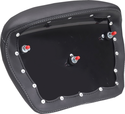 Mustang Chopped Tour Pak Backrest Carbon Gunmetal Pad for 2024-25 Harley Touring