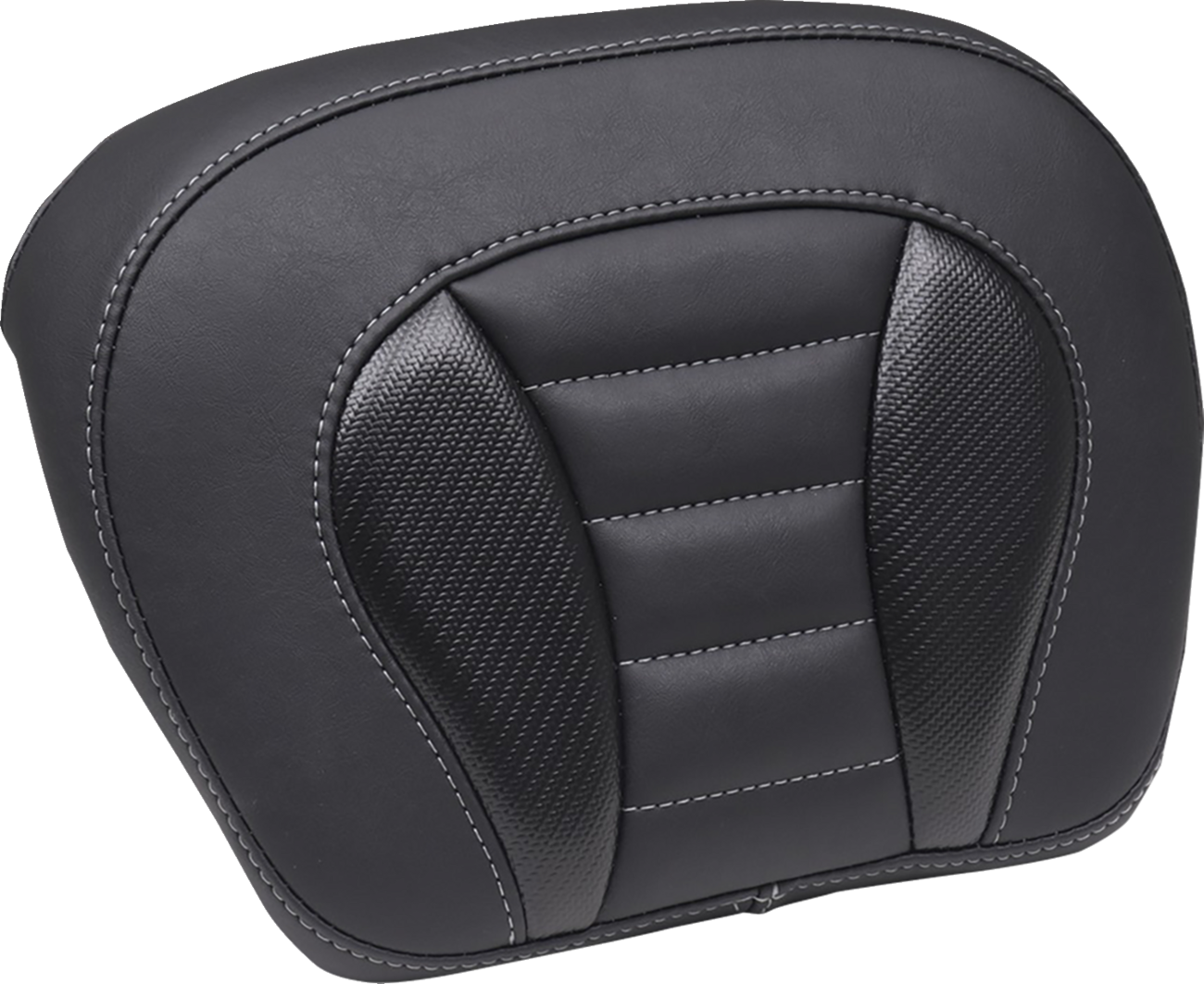Mustang Chopped Tour Pak Backrest Carbon Gunmetal Pad for 2024-25 Harley Touring