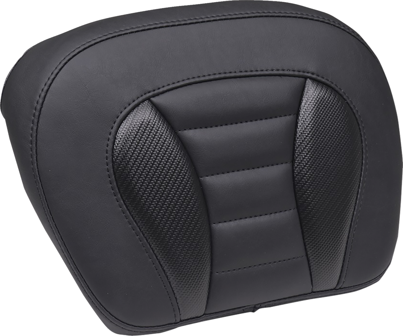 Mustang Chopped Tour Pak Backrest Black Carbon Pad for 2024-2025 Harley Touring
