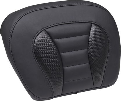 Mustang Chopped Tour Pak Backrest Black Carbon Pad for 2024-2025 Harley Touring