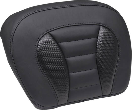 Mustang Chopped Tour Pak Backrest Black Carbon Pad for 2024-2025 Harley Touring