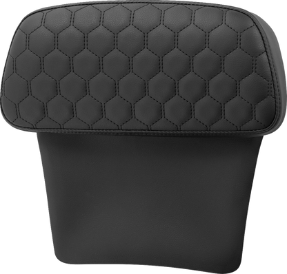 Saddlemen Chopped Tour Pak Black Honeycomb Backrest Pad for 14-24 Harley Touring