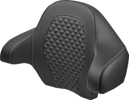 Saddlemen King Tour Pak Silver Dragon Backrest Pad for 2014-2024 Harley Touring