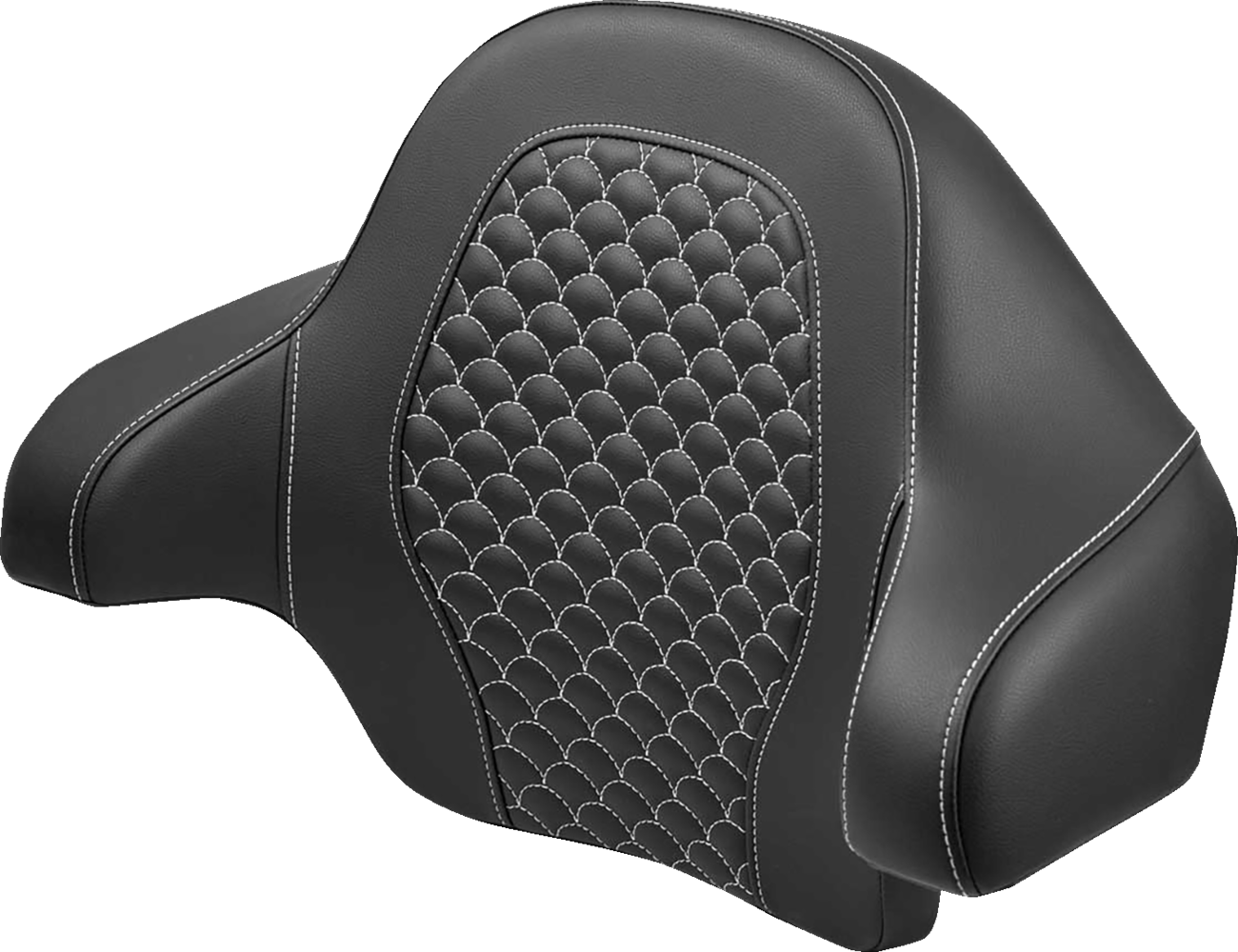 Saddlemen King Tour Pak White Dragon Backrest Pad for 2014-2024 Harley Touring