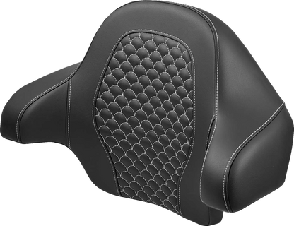 Saddlemen King Tour Pak White Dragon Backrest Pad for 2014-2024 Harley Touring